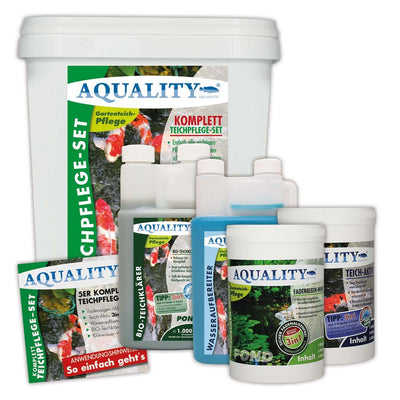 AQUALITY 5er Komplett Teichpflege-Set