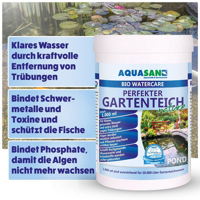 AQUASAN BIO WaterCare PERFEKTER GARTENTEICH nature