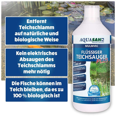 AQUASAN Mulmvec Flüssiger Teichsauger PLUS