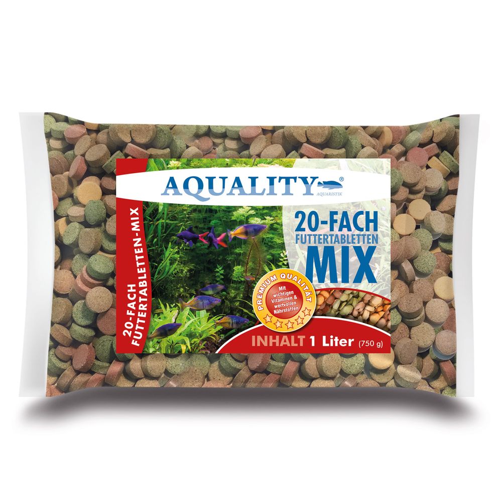 AQUALITY Aquarium PREMIUM Futtertabletten-MIX "20 Sorten"