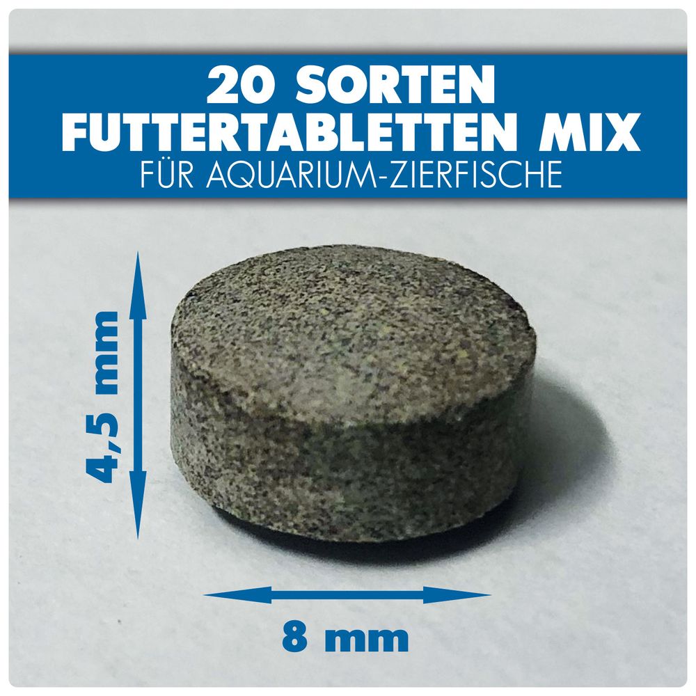 AQUALITY Aquarium PREMIUM Futtertabletten-MIX "20 Sorten"