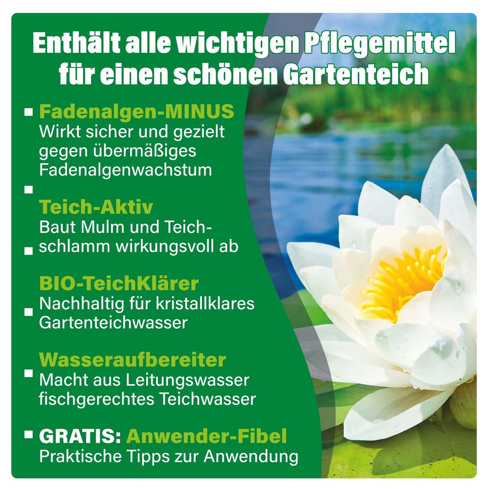 AQUALITY 5er Komplett Teichpflege-Set