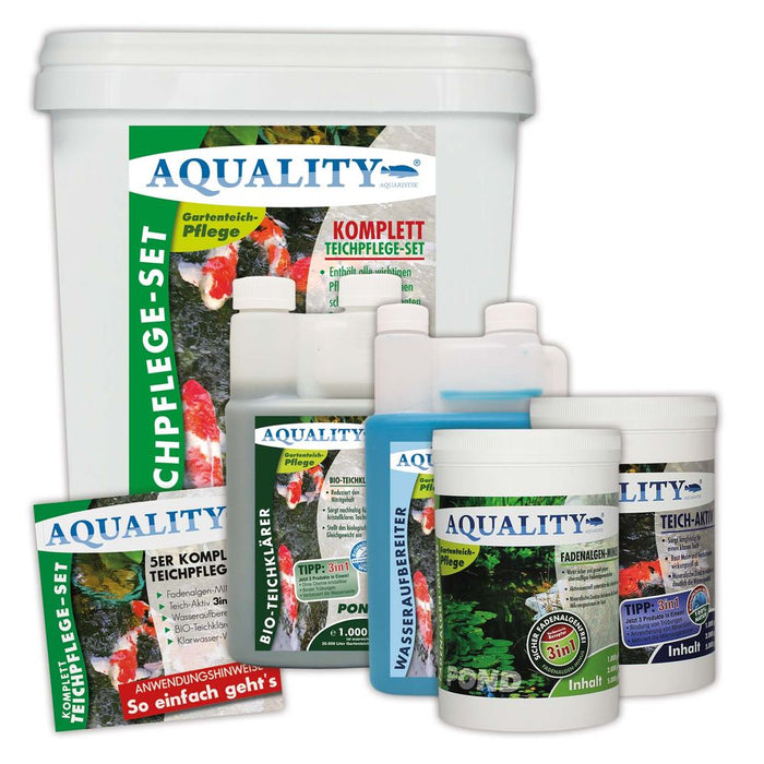 AQUALITY 5er Teichpflege Komplett-Set