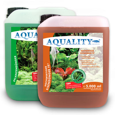 AQUALITY Pflanzen-Pflege 2er-Sparset - AQUALITY Eisendünger + AQUALITY Pflanzendünger für Ihr Aquarium