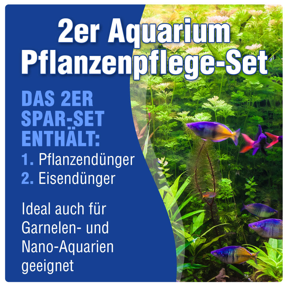 AQUALITY Pflanzen-Pflege 2er-Sparset - AQUALITY Eisendünger + AQUALITY Pflanzendünger für Ihr Aquarium