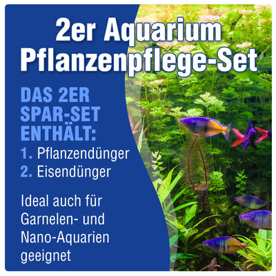 AQUALITY Pflanzen-Pflege 2er-Sparset - AQUALITY Eisendünger + AQUALITY Pflanzendünger für Ihr Aquarium