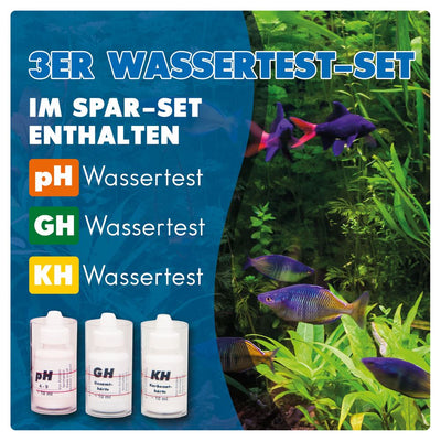 AQUALITY Aquarium Wassertest 3er Wassertest-Set (pH, GH, KH)