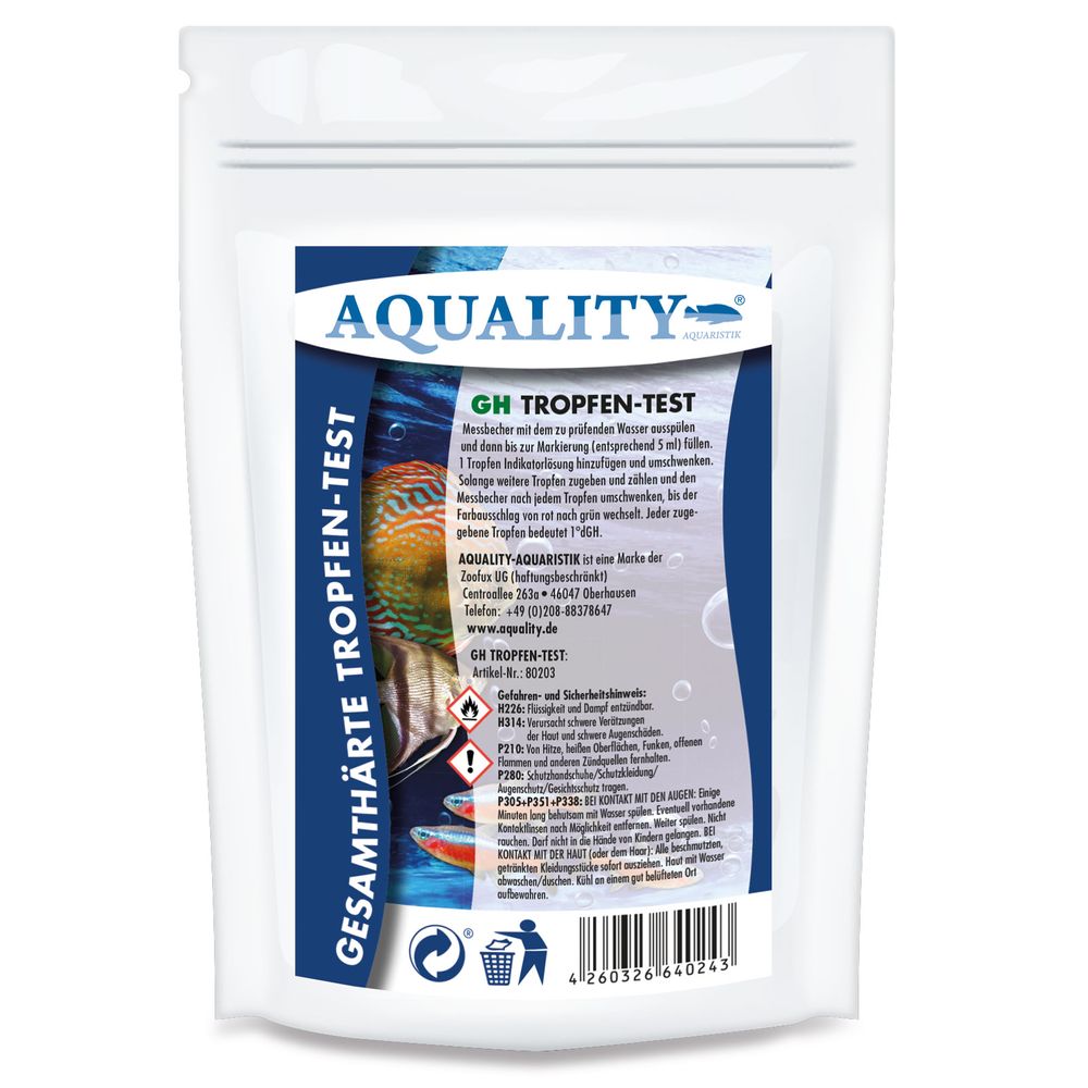 AQUALITY AQUARIUM GH-Wassertest (Gesamthärte)