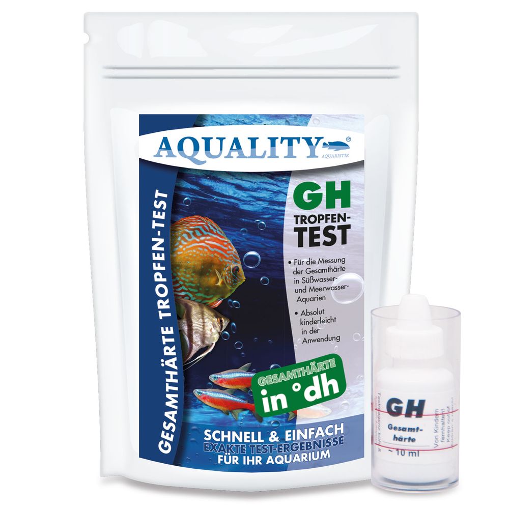 AQUALITY Aquarium Wassertest 3er Wassertest-Set (pH, GH, KH)