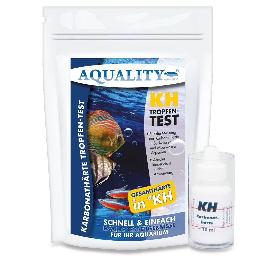 AQUALITY Aquarium Wassertest 3er Wassertest-Set (pH, GH, KH)