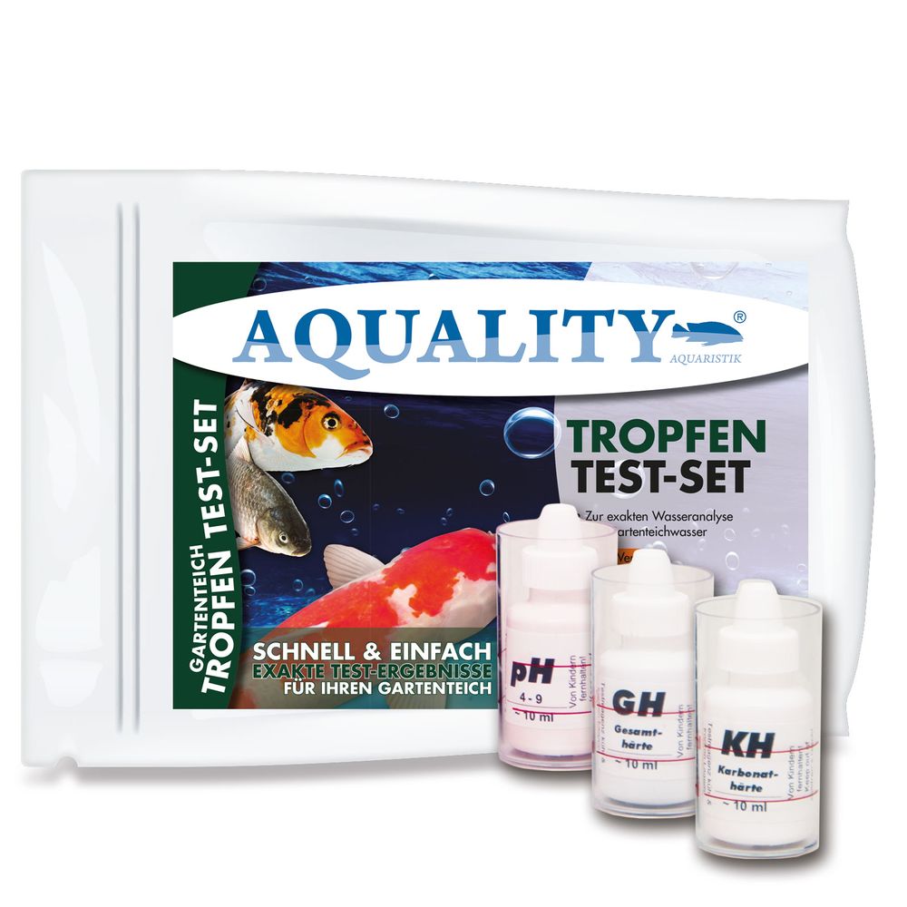 AQUALITY GARTENTEICH 3er Wassertest-Set (pH, GH, KH)
