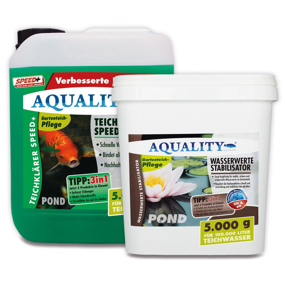 AQUALITY Klarwasser Teichpflege-Komplettset
