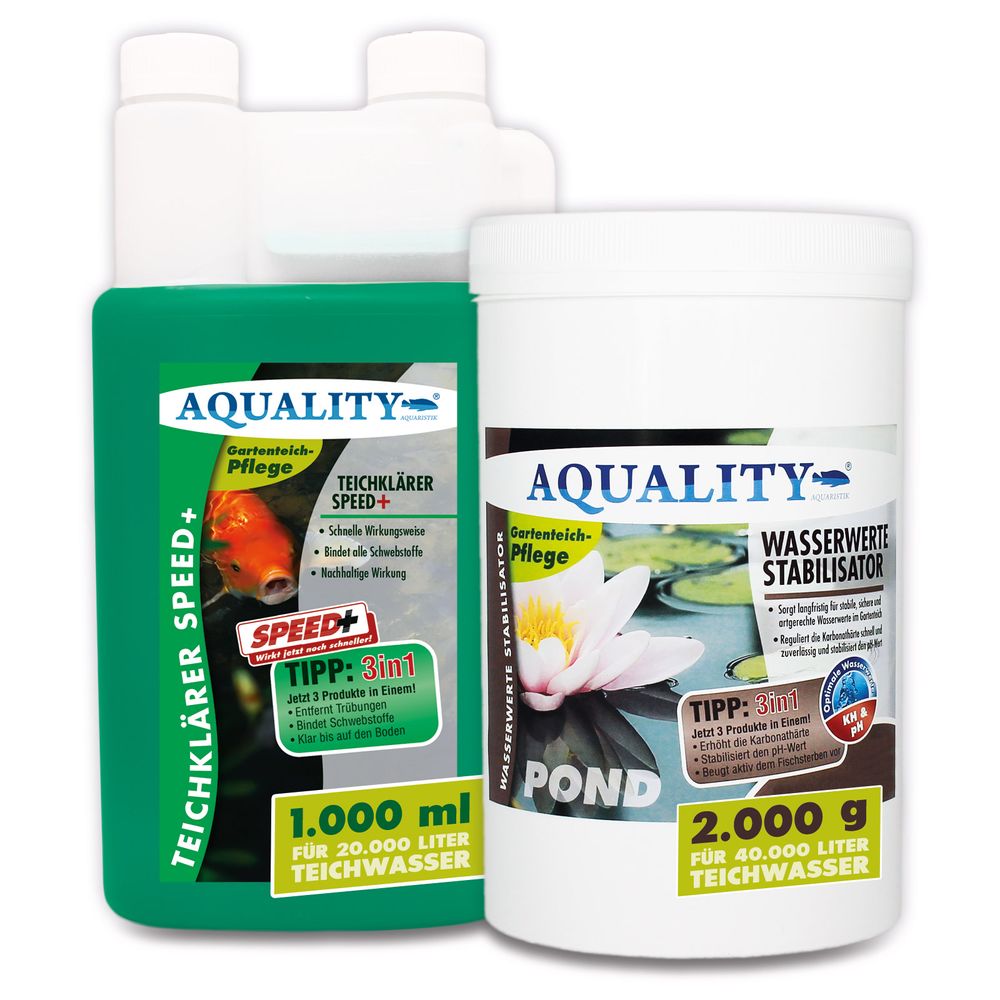 AQUALITY Klarwasser Teichpflege-Komplettset