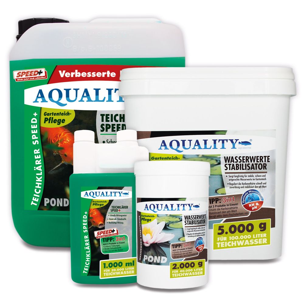AQUALITY Klarwasser Teichpflege-Komplettset