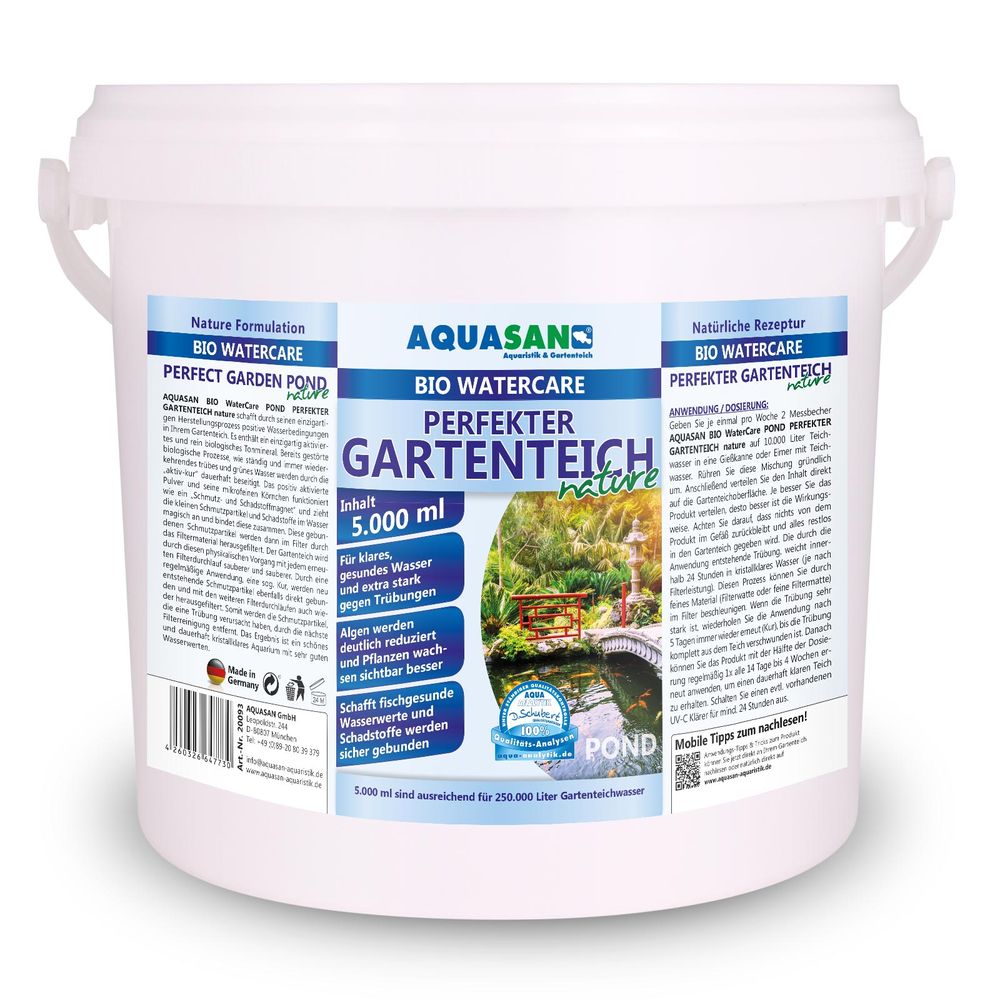 AQUASAN BIO WaterCare PERFEKTER GARTENTEICH nature