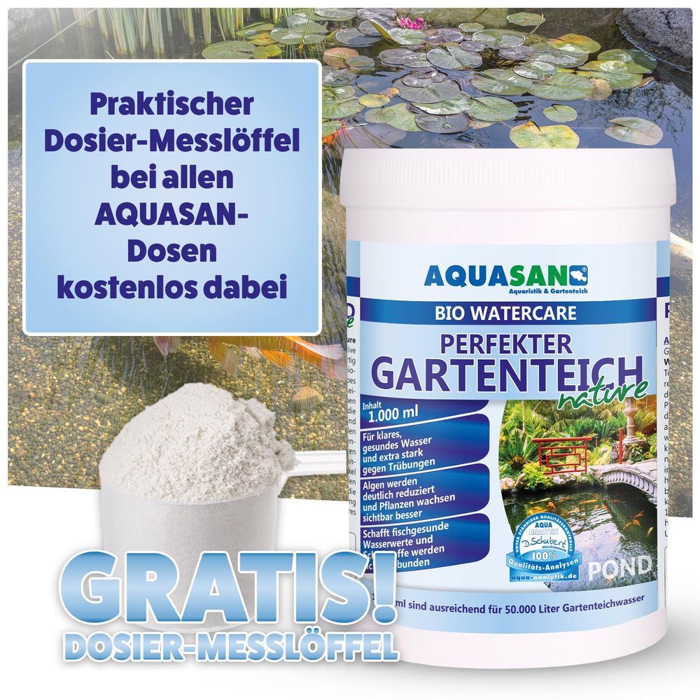 AQUASAN BIO WaterCare PERFEKTER GARTENTEICH nature