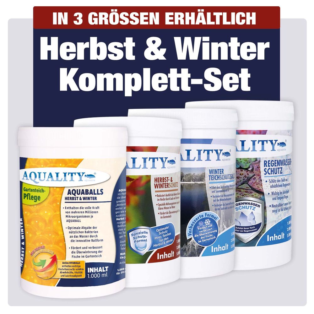 AQUALITY Gartenteich Herbst & Winter Komplett SPAR-SET