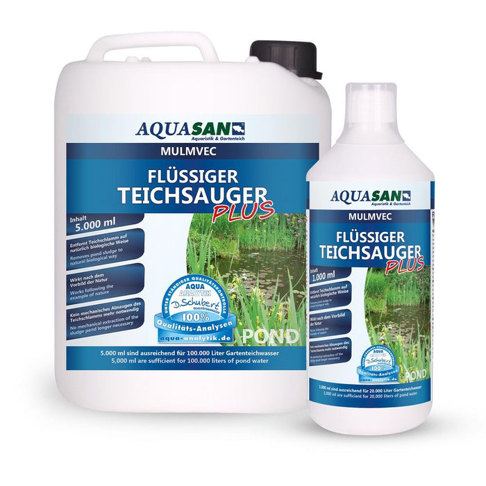 AQUASAN Gartenteich Mulmvec Flüssiger Teichsauger PLUS