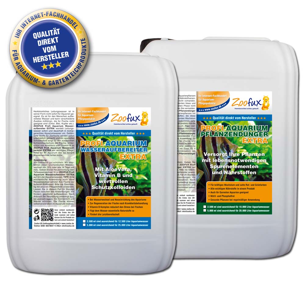 ZOOFUX Profi Aquarium Wasseraufbereiter + Pflanzendünger SPAR-SET