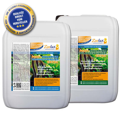 ZOOFUX Profi Aquarium Wasseraufbereiter + Pflanzendünger SPAR-SET