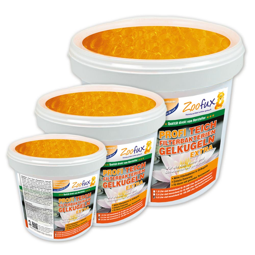 ZOOFUX Profi Teich Filterbakterien Gelkugeln EXTRA