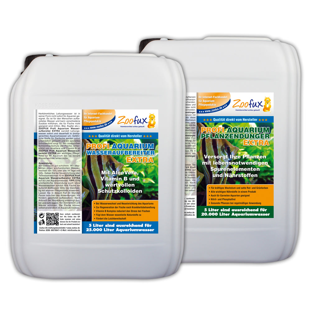 ZOOFUX Profi Aquarium Wasseraufbereiter + Pflanzendünger SPAR-SET