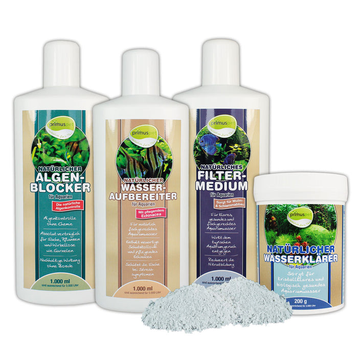 primuspet Natürliches Aquarium 4er Pflege-Sparset