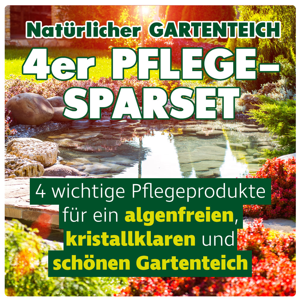 primuspet Natürliches Gartenteich 4er Pflege-Sparset