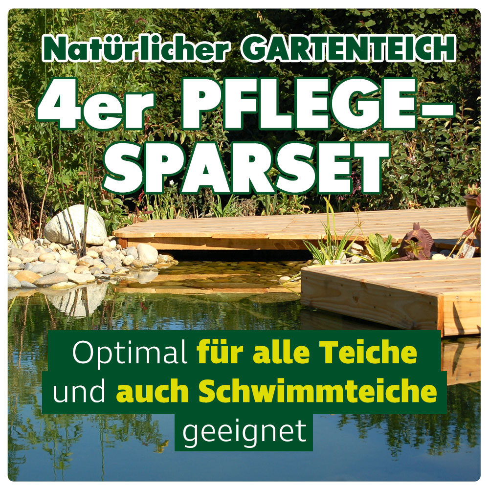 primuspet Natürliches Gartenteich 4er Pflege-Sparset